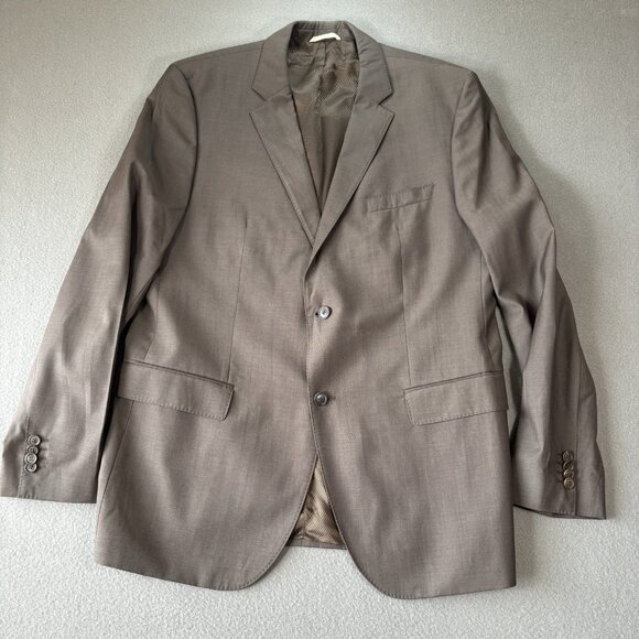 Hugo Boss Blazer Jacket Mens 44R 100% Virgin Wool Guabello Italy Super 130s Suit - Picture 1 of 16